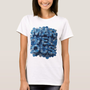 Sharp Blue MARVELOUS Slogan Design T-Shirt