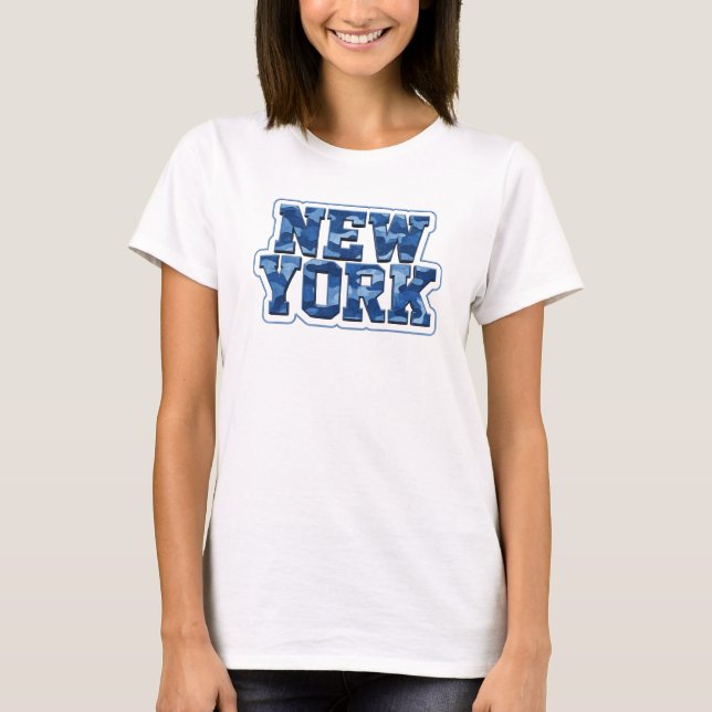 Sharp Blue NEW YORK Statement Tee (Front)