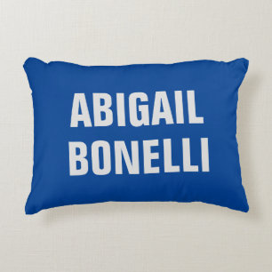 Sharp bold custom excellent minimalist name blue decorative cushion