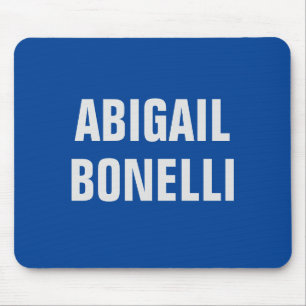 Sharp bold custom excellent minimalist name blue mouse mat