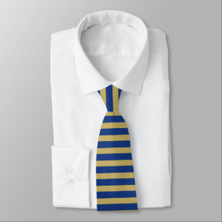 Sharp bold custom minimalist gold blue colour line tie