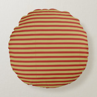 Sharp bold custom minimalist gold red colour lines round cushion