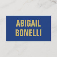 Sharp bold custom minimalist name gold blue colour