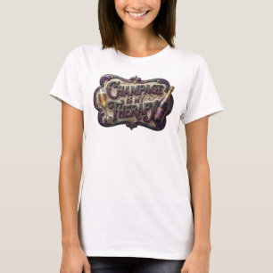 Sharp Colourful CHAMPAGNE IS MY THERAPY 3D Text Ar T-Shirt