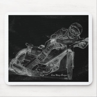 sharp designs. speedway bikeonblack mouse mat