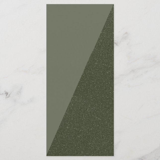 Sharp Diagonal Moss Green Menu (Front)