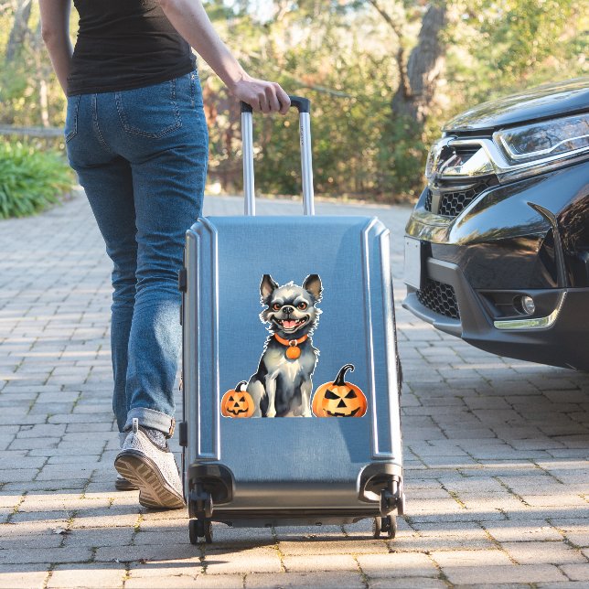 Sharp Dog Guards Halloween Pumpkins Premium  (Suitcase Insitu)