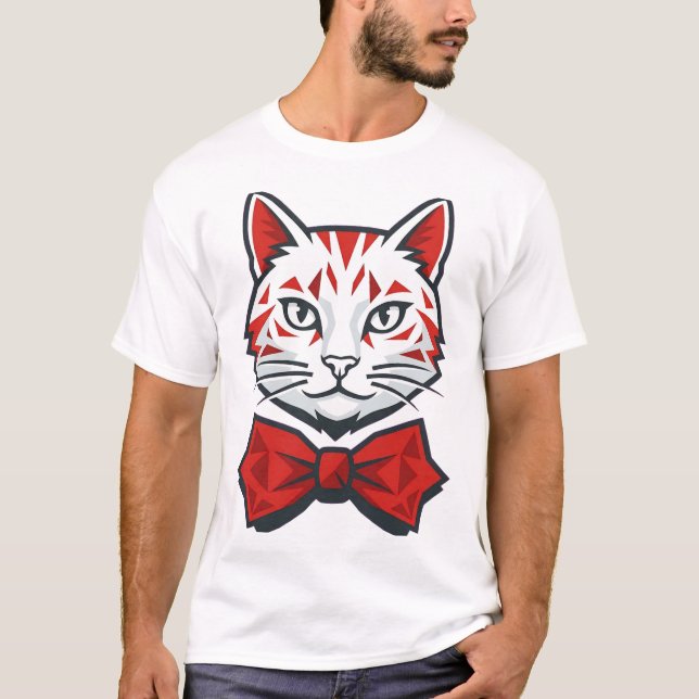Sharp-Dressed Cat T-Shirt (Front)