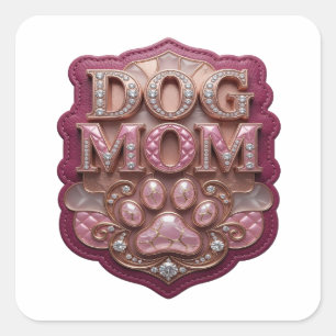 Sharp Gold DOG MOM Sticker Art