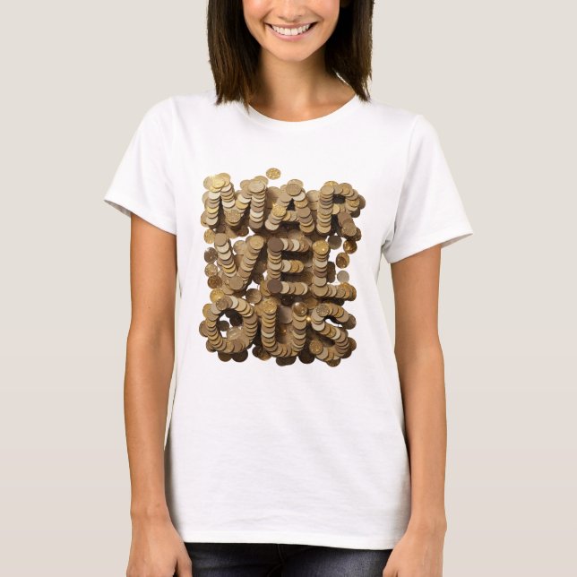Sharp Gold MARVELS Bold Design T-Shirt (Front)