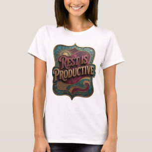 Sharp Gold REST IS PRODUCTIVE Graphic Tee