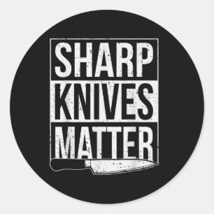 Sharp Knives , Cook Funny Culinary Funny Chef Classic Round Sticker