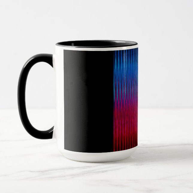 Sharp Lines of Yin Yang Abstraction Art Design Mug (Left)