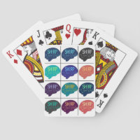 SHARP Multi colour Brain Playing Cards