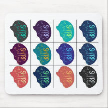 SHARP Multi colour Mouse pad