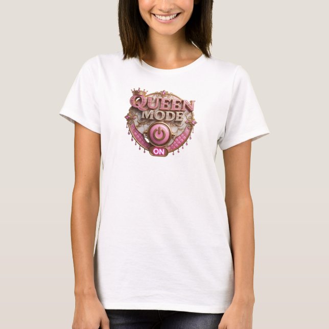 Sharp Orange QUEEN MODE ON Quote Shirt (Front)