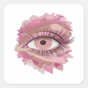 Sharp Pink Abstract Sticker Graphic