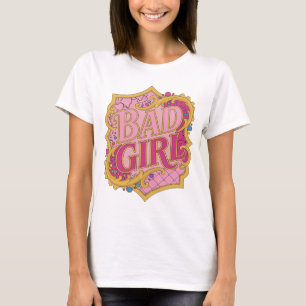 Sharp Pink BAD GIRL Design T-Shirt