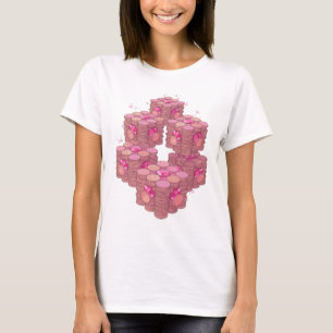 Sharp Pink PINK COINS Design T-Shirt