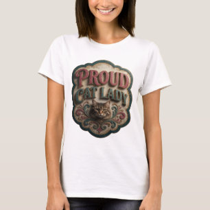Sharp Pink PROUD CAT LADY Custom Design T-Shirt