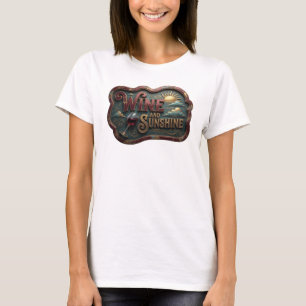 Sharp Pink WINE AND SUNSHINE Custom Tee
