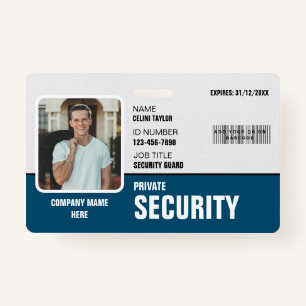 Sharp & Professional: Custom Security Guard ID ID Badge