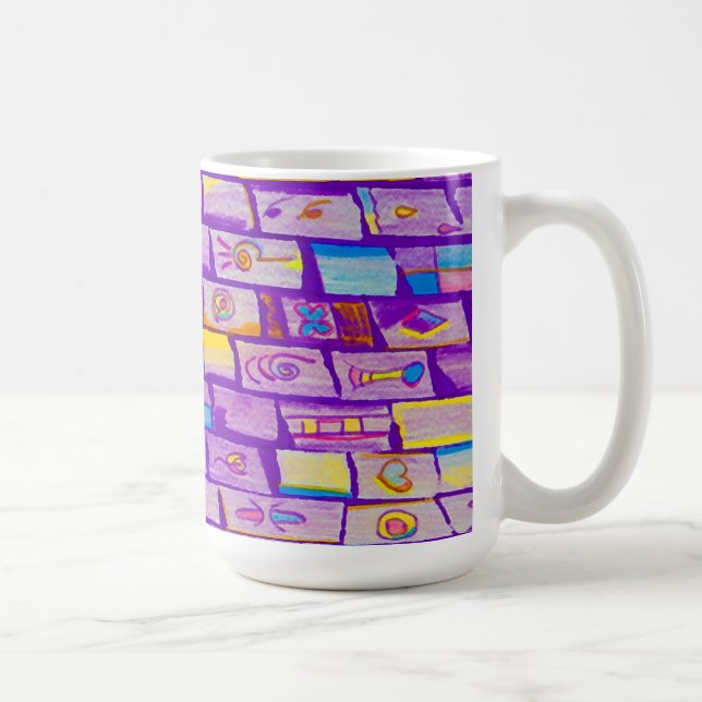 Sharp Purple Bricks Mug (Right)