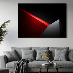 Sharp Red and Grey Abstract Minimalis Poster