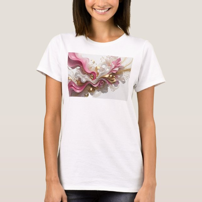 Sharp Red FLORAL DESIGN Wearable Art T-Shirt (Front)