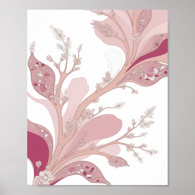 Sharp Silver ABSTRACT ART Artistic Motif Poster (Front)