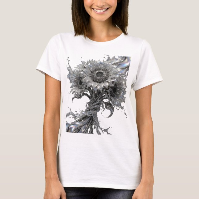 Sharp Silver ABSTRACT ART Custom Tee v2 (Front)