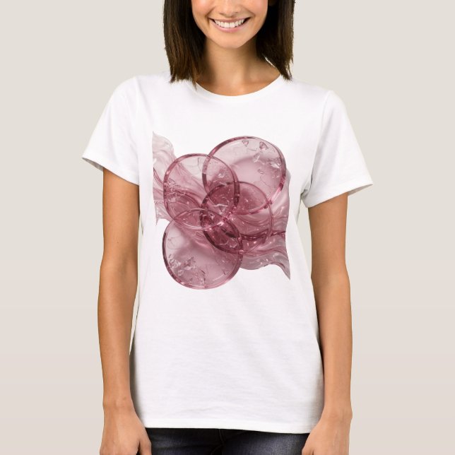 Sharp Silver ABSTRACT ART Modern Design T-Shirt (Front)