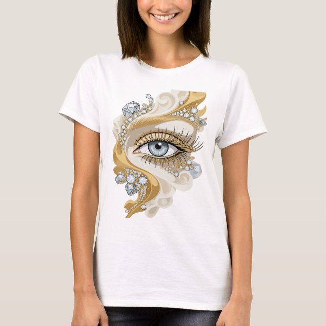 Sharp Silver ABSTRACT ART Modern Design v2 T-Shirt (Front)