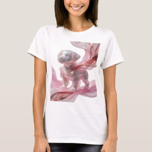 Sharp Silver BABY PUPPY Artistic Motif T-Shirt