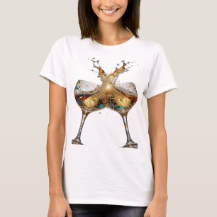 Sharp Silver CHEERS TO GOOD HEALTH 3D Text Art T-Shirt