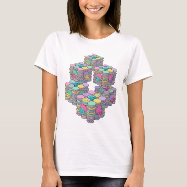 Sharp Silver COINS AND DIAMONDS Slogan Design T-Shirt (Front)