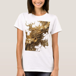 Sharp Silver GOLDEN MECHANICAL FLOW Statement Tee