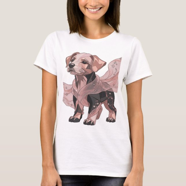 Sharp Silver MAGICAL DOG Quote Design T-Shirt (Front)