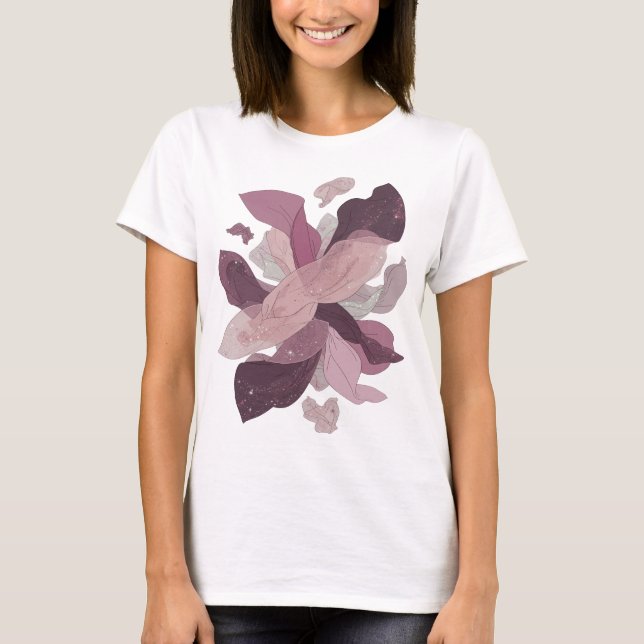 Sharp Silver MAGNOLIA GALAXY Statement Design T-Shirt (Front)