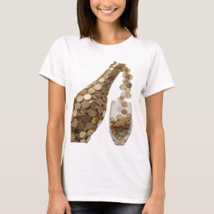 Sharp Silver MONEY BOTTLE Print T-Shirt