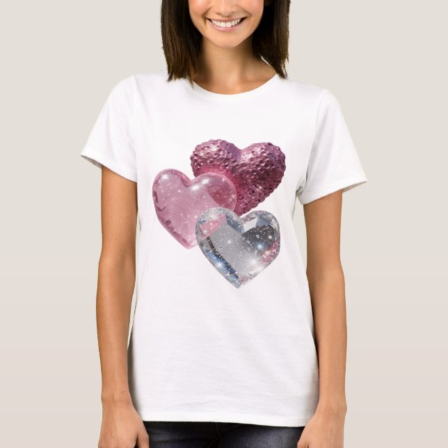 Sharp Silver THREE HEARTS Tee (Front)