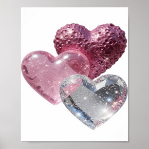 Sharp Silver THREE HEARTS v2 Poster