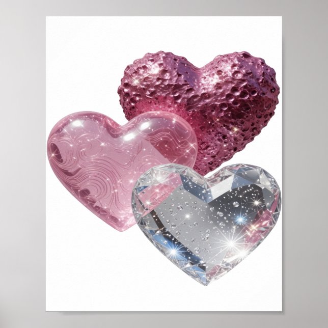 Sharp Silver THREE HEARTS v2 Poster (Front)