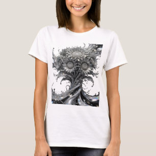 Sharp Silver WATER FLOWERS Shirt Design