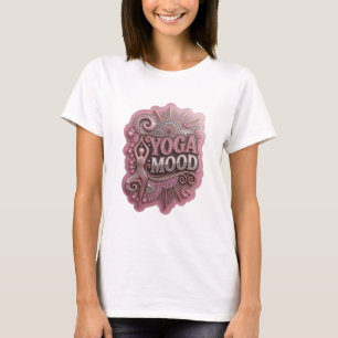 Sharp Silver YOGA MOOD Artistic Motif T-Shirt