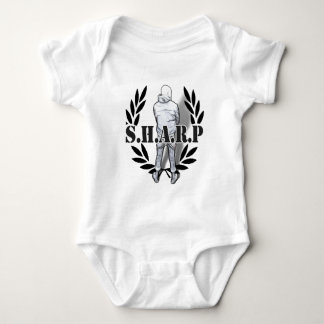 sharp skin standing baby bodysuit