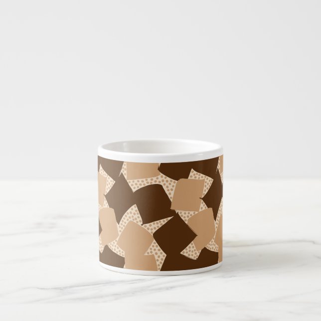 Sharp Start: Abstract Geometric Sunset Havana Espresso Cup (Front)
