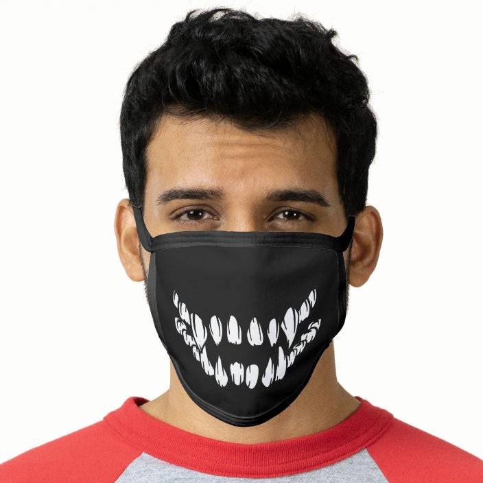 Sharp Teeth Skeleton Teeth Face Mask | Zazzle.co.uk