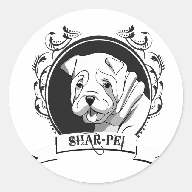 SHARPEI (2) CLASSIC ROUND STICKER (Front)