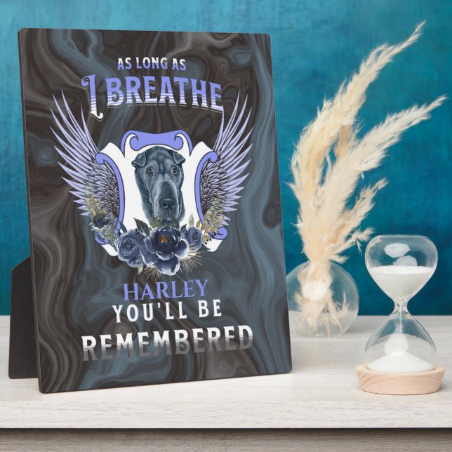 Sharpei As Long As I Breath Memorial Plaque (Side)